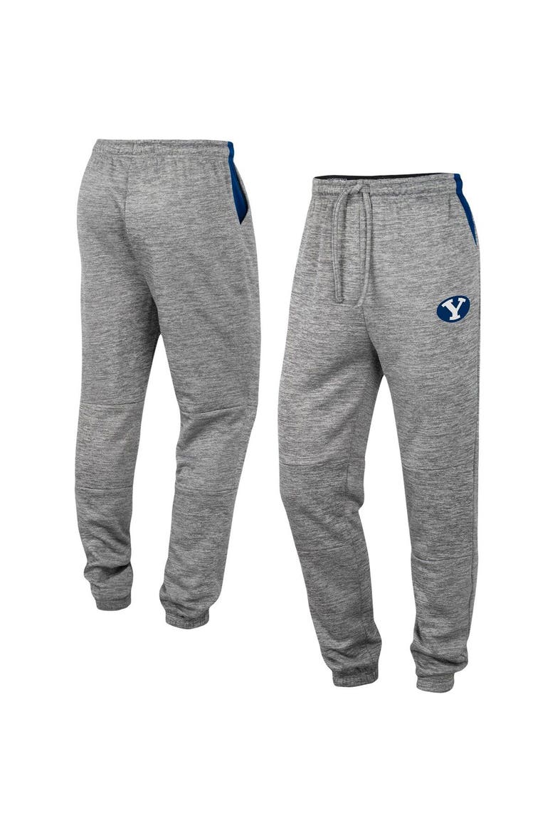 Men's Colosseum Gray BYU Cougars Worlds to Conquer Sweatpants, Main, color, Gray