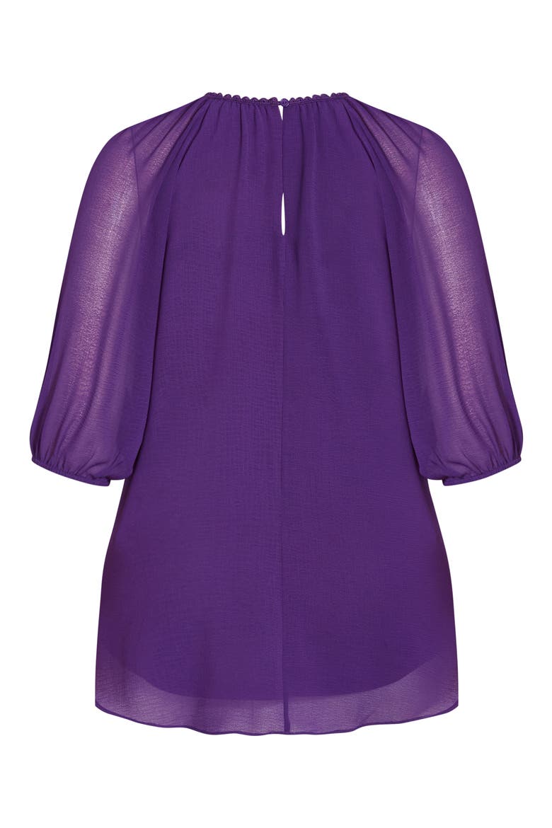 Love Lace Trim Top, Alternate, color, PETUNIA