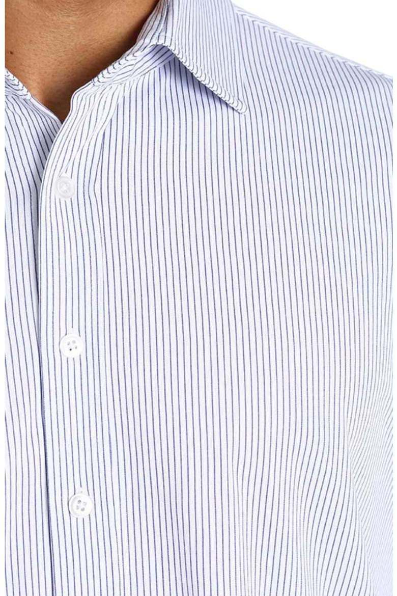 Stripe Button-Up Shirt, Alternate, color, WHITE/ NAVY STRIPE