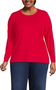 Lands' End Supima Cotton Long Sleeve Crewneck T-Shirt