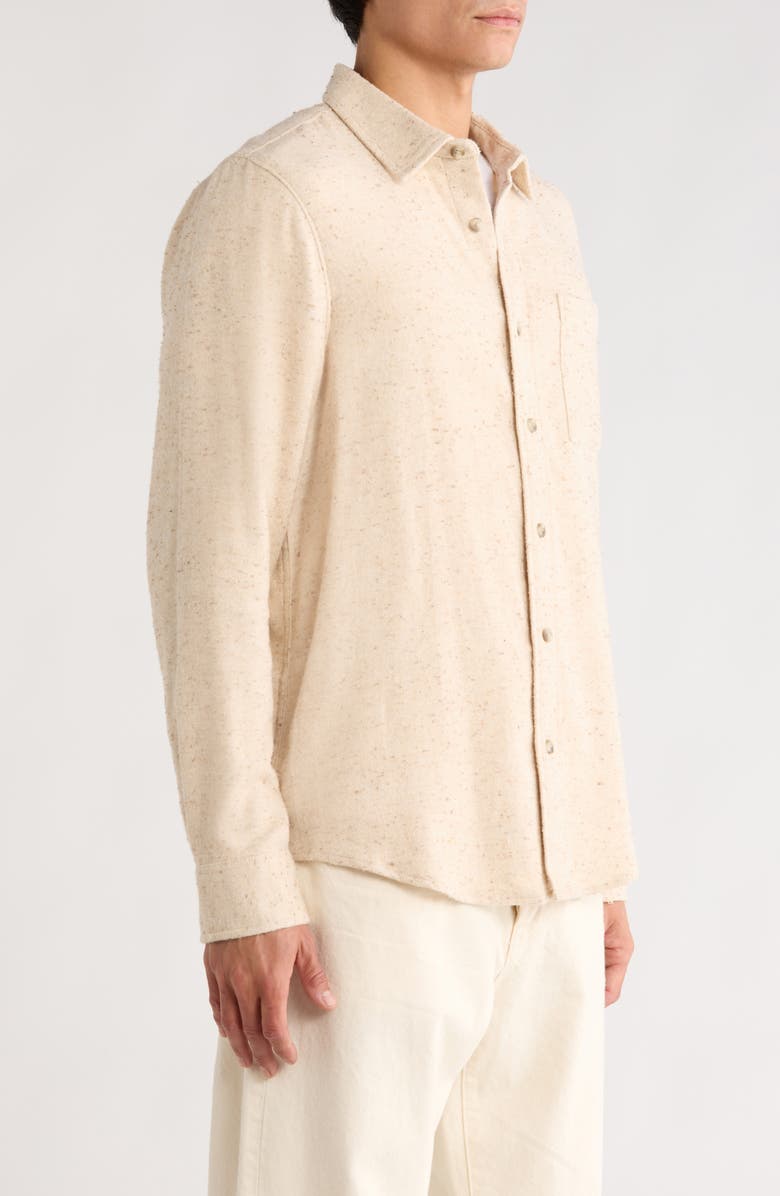 Treasure & Bond Donegal Flannel Button-Up Shirt, Alternate, color, Ivory Egret- Beige Birch