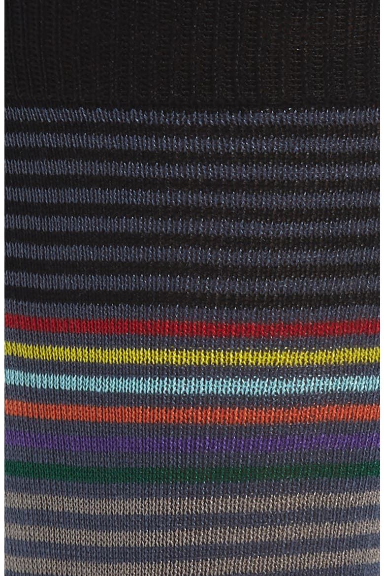 Stripe Socks, Alternate, color, BLACK