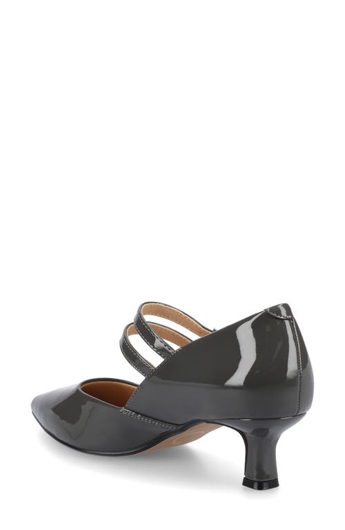 Journee Collection Journee Womens Carnation Medium And Wide Width Kitten Heel Mary Jane Pumps In Gray