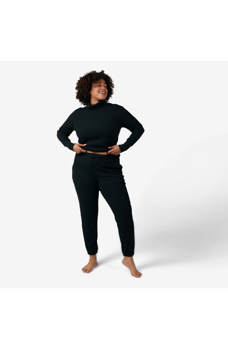 TomboyX Rib Drawstring Jogger, Alternate, color, Black