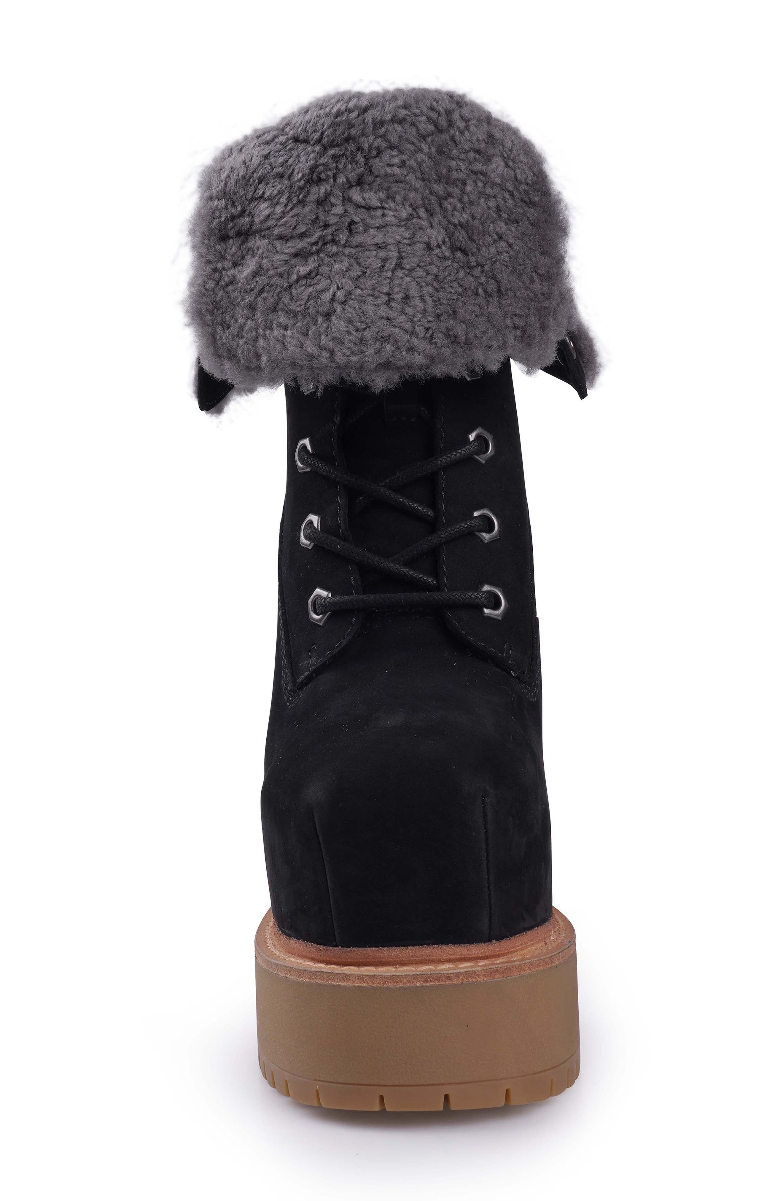 ZIGI Aden Faux Shearling Lined Platform Bootie, Alternate, color, 