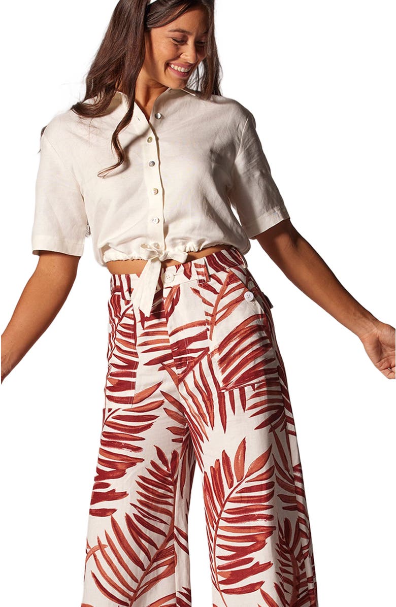 Tori Richard A New Leaf Maybelle Pant, Alternate, color, Mocha