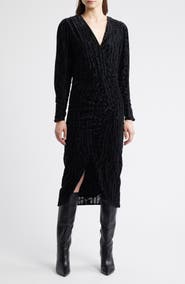BOSS Orange Efilo Long Sleeve Burnout Dress