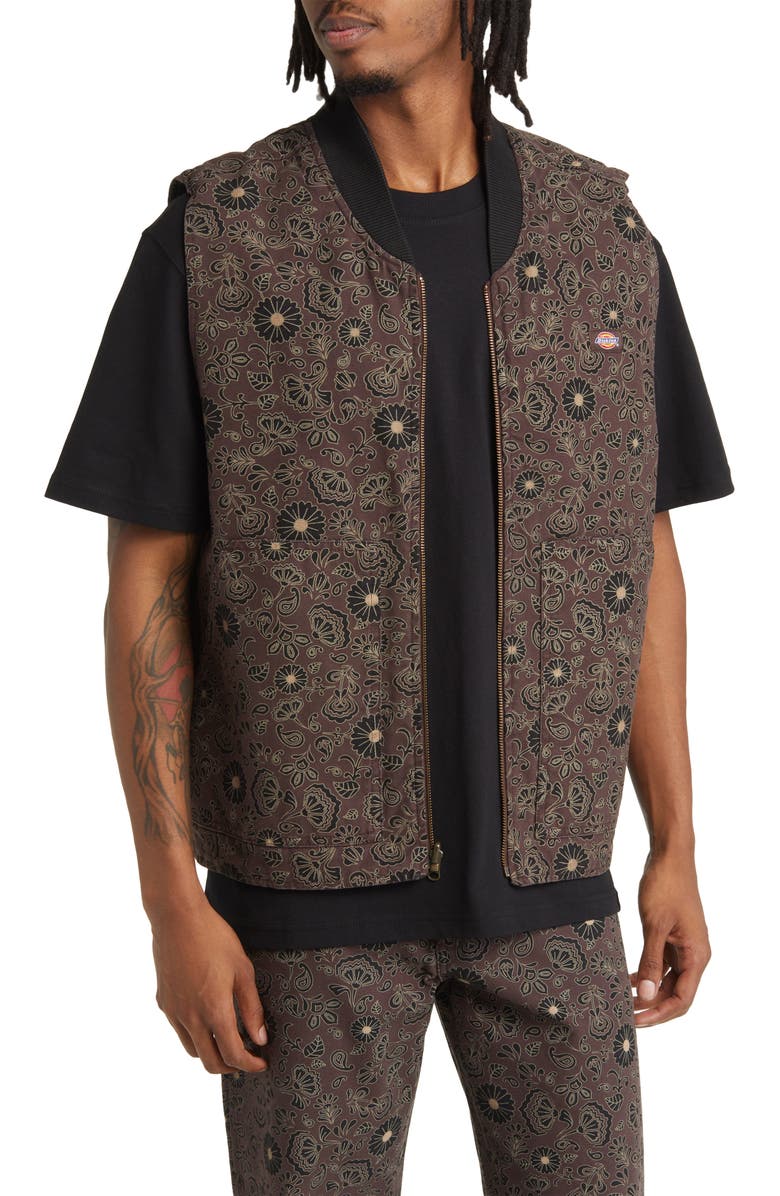 Dickies Ellis Floral Reversible Vest, Main, color, 