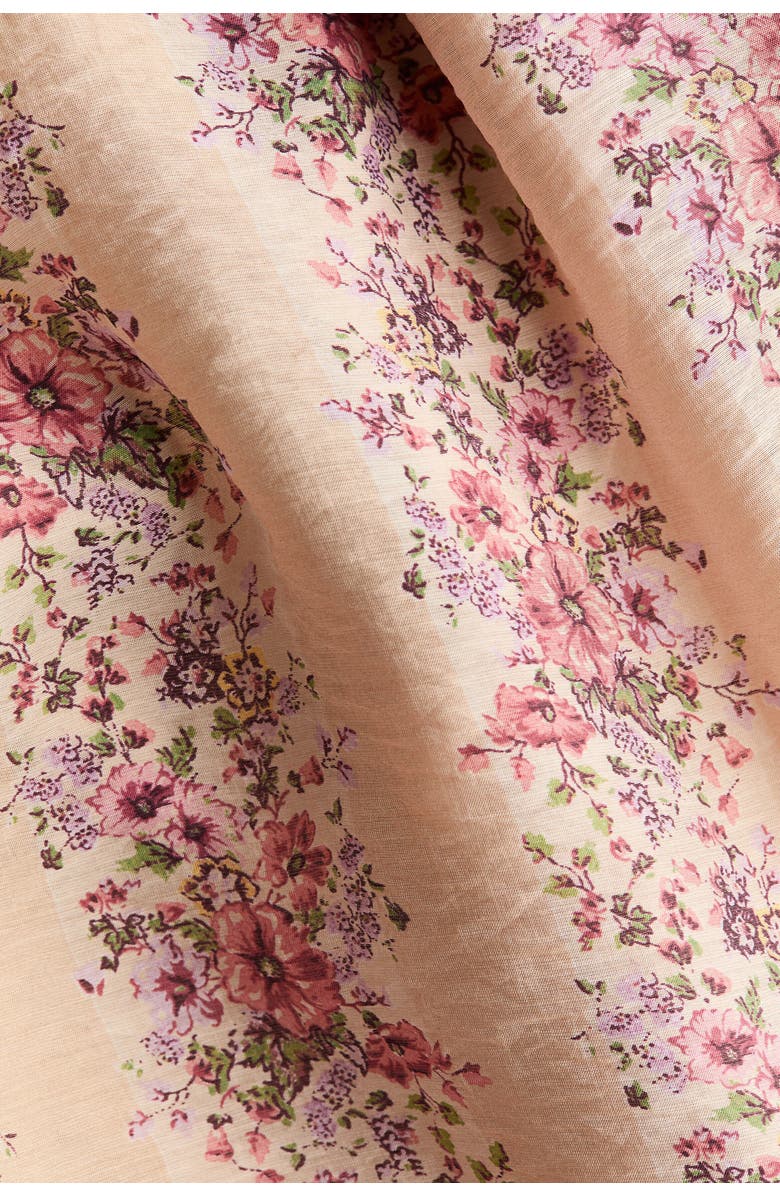 H&M Flared-skirt Halterneck Dress, Alternate, color, Light Dusty Pink/Floral
