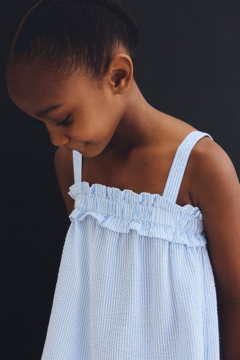 2-piece Cotton Seersucker Set, Alternate, color, Light blue/white striped