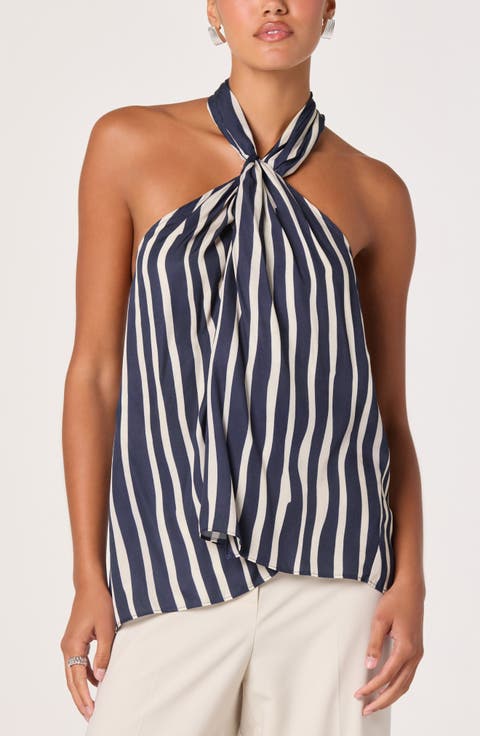Cira Striped Halter Top
