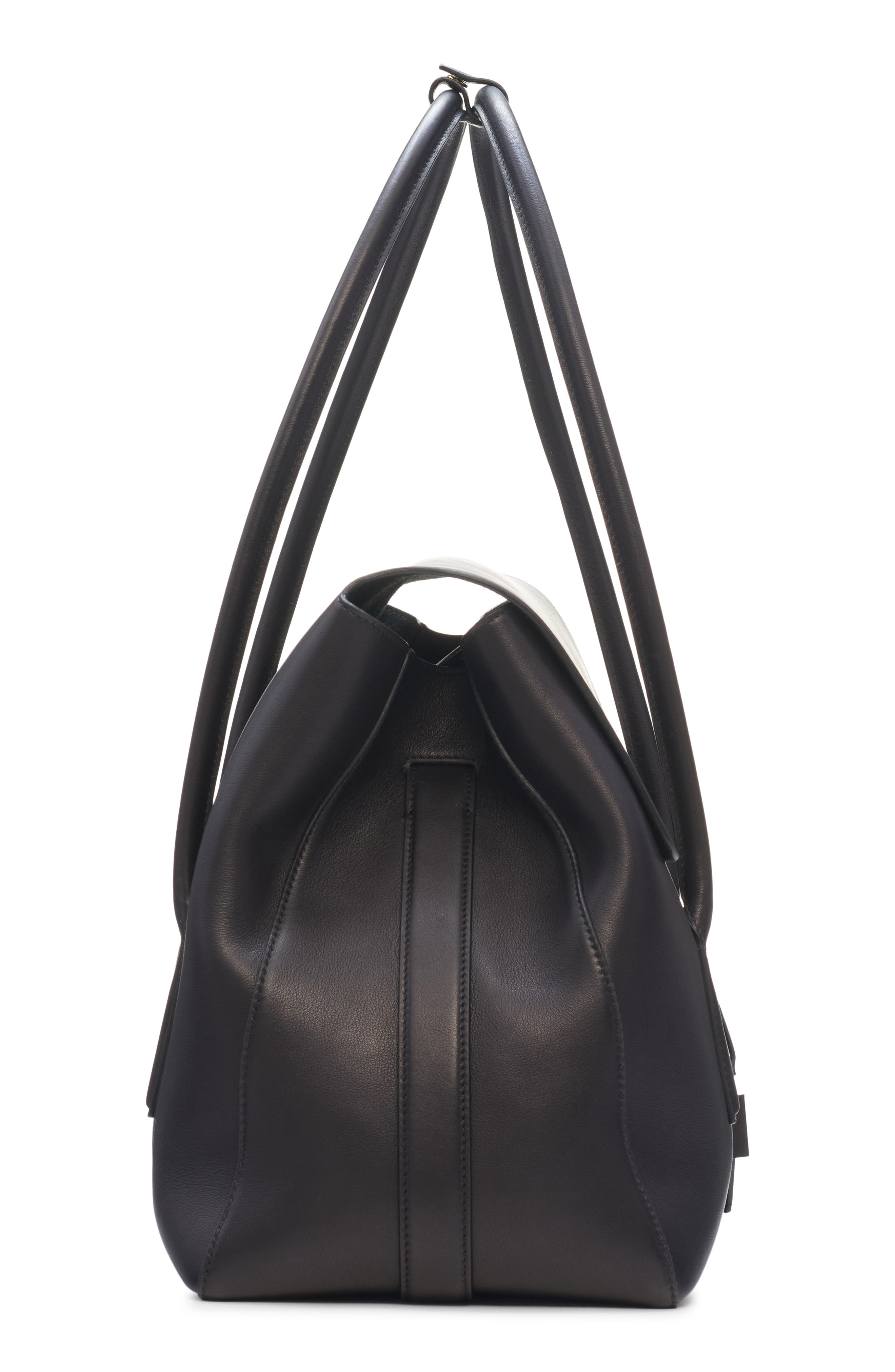 TOM FORD Large Leather Shoulder Bag, Alternate, color, Black