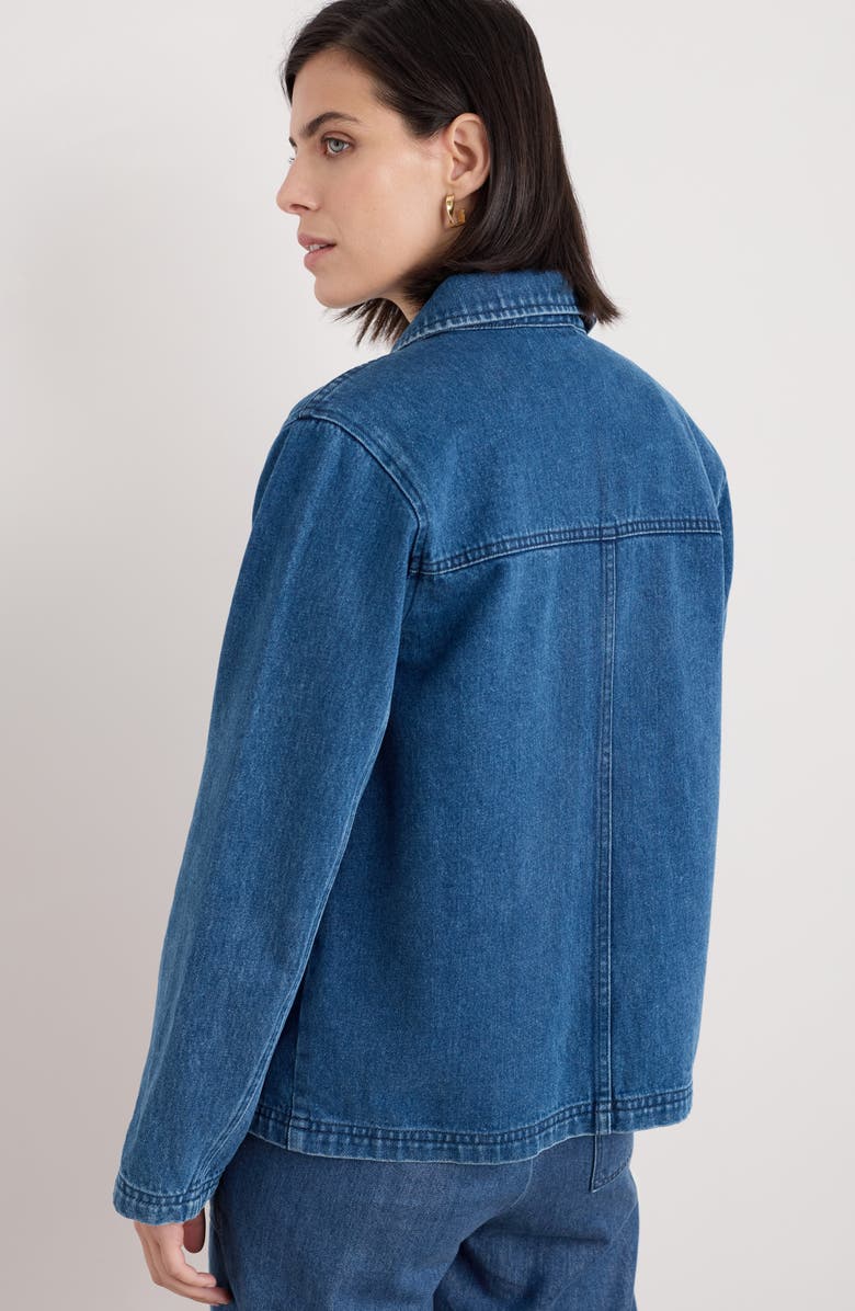 Seasalt Cornwall Reading Rocks Denim Jacket, Alternate, color, Mid Wash High Twist