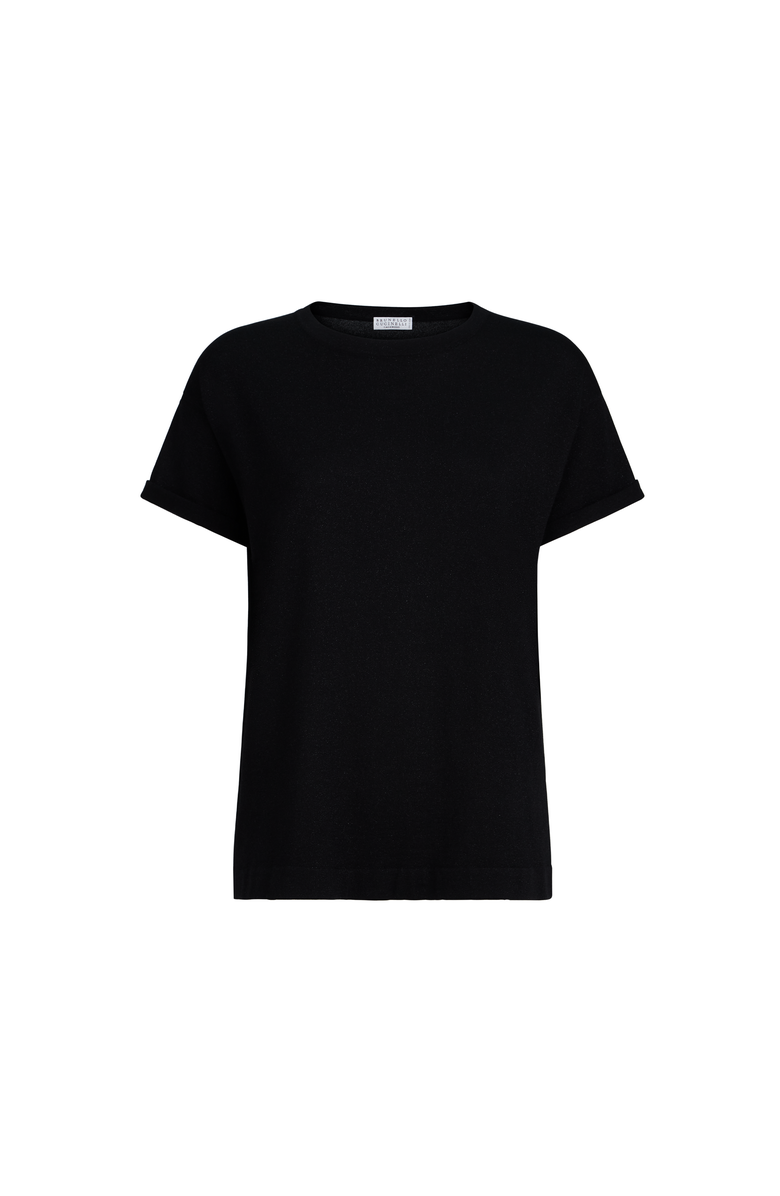 Brunello Cucinelli Cashmere and silk lightweight sweater, Main, color, Black