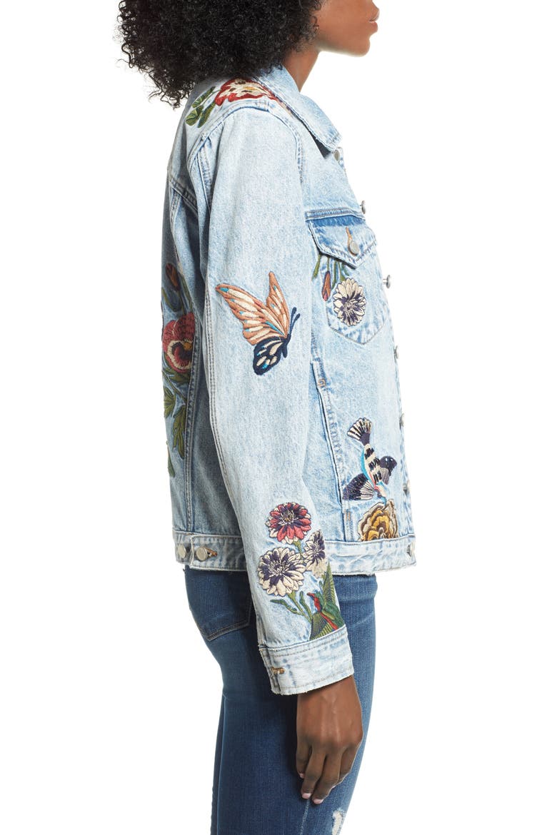Embroidered Denim Jacket, Alternate, color, FLIGHT SONG (DENIM)
