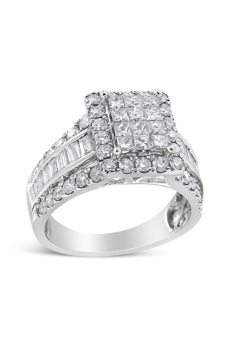 14K White Gold 2.00 Cttw Composite Head with Halo Diamond Ring, Main, color, White