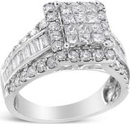 Haus of Brilliance 14K White Gold 2.00 Cttw Composite Head with Halo Diamond Ring