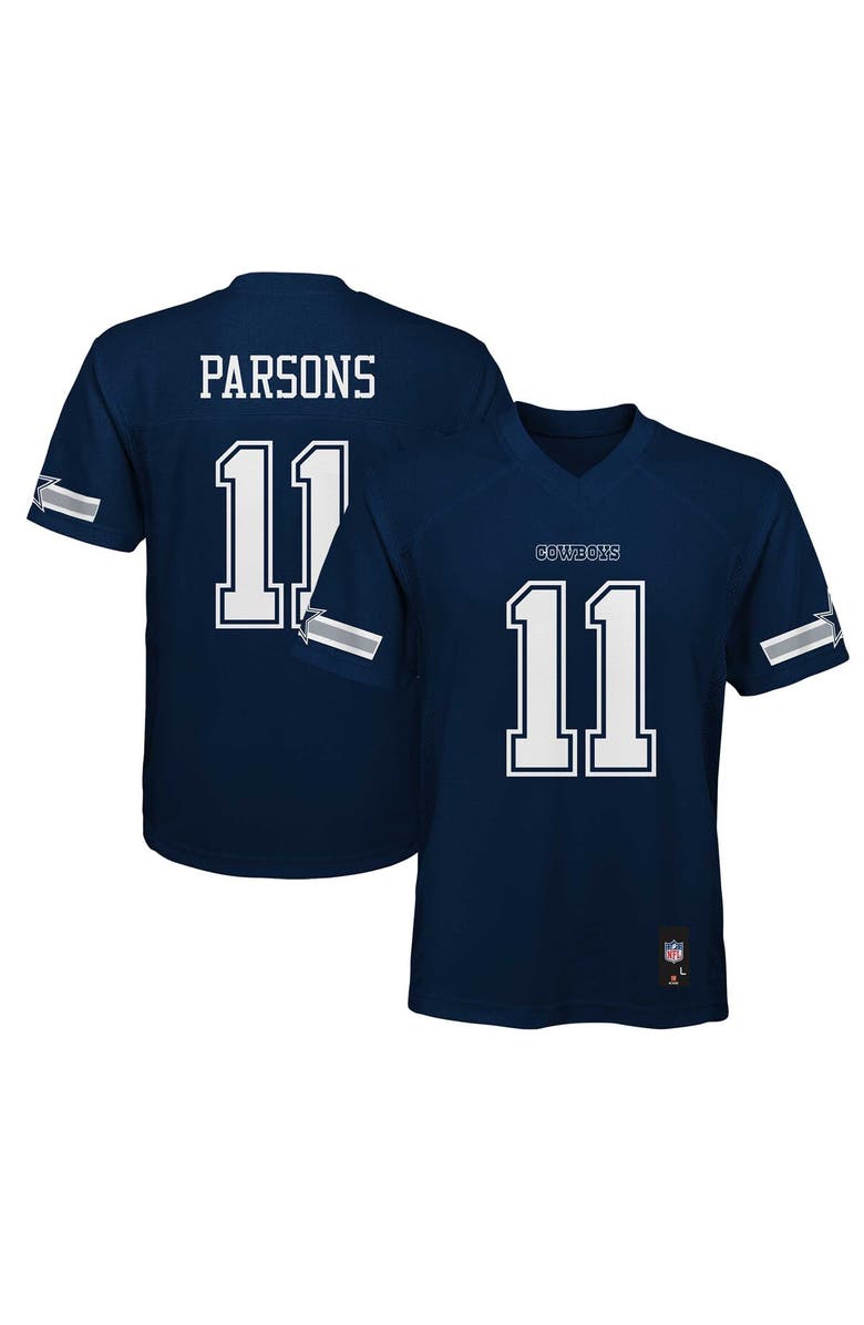 Outerstuff Youth Micah Parsons Navy Dallas Cowboys Replica Player Jersey, Main, color, 
