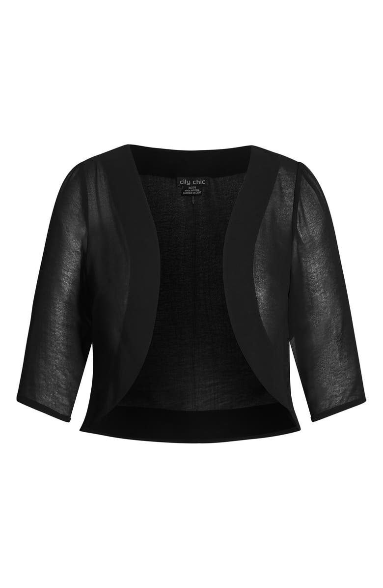 City Chic Sheer Shrug Jacket, Alternate, color,