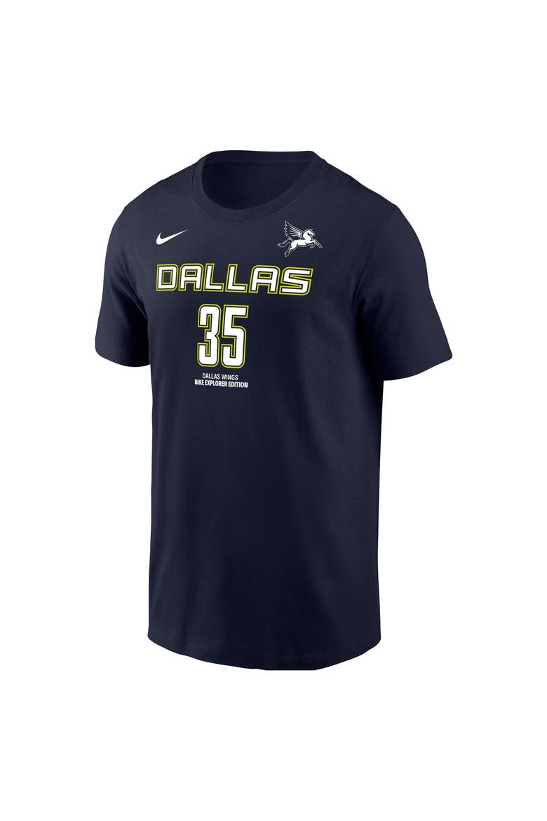 Men's Nike Azzi Fudd Navy Dallas Wings Explorer Edition Name & Number T-Shirt, Alternate, color, Navy