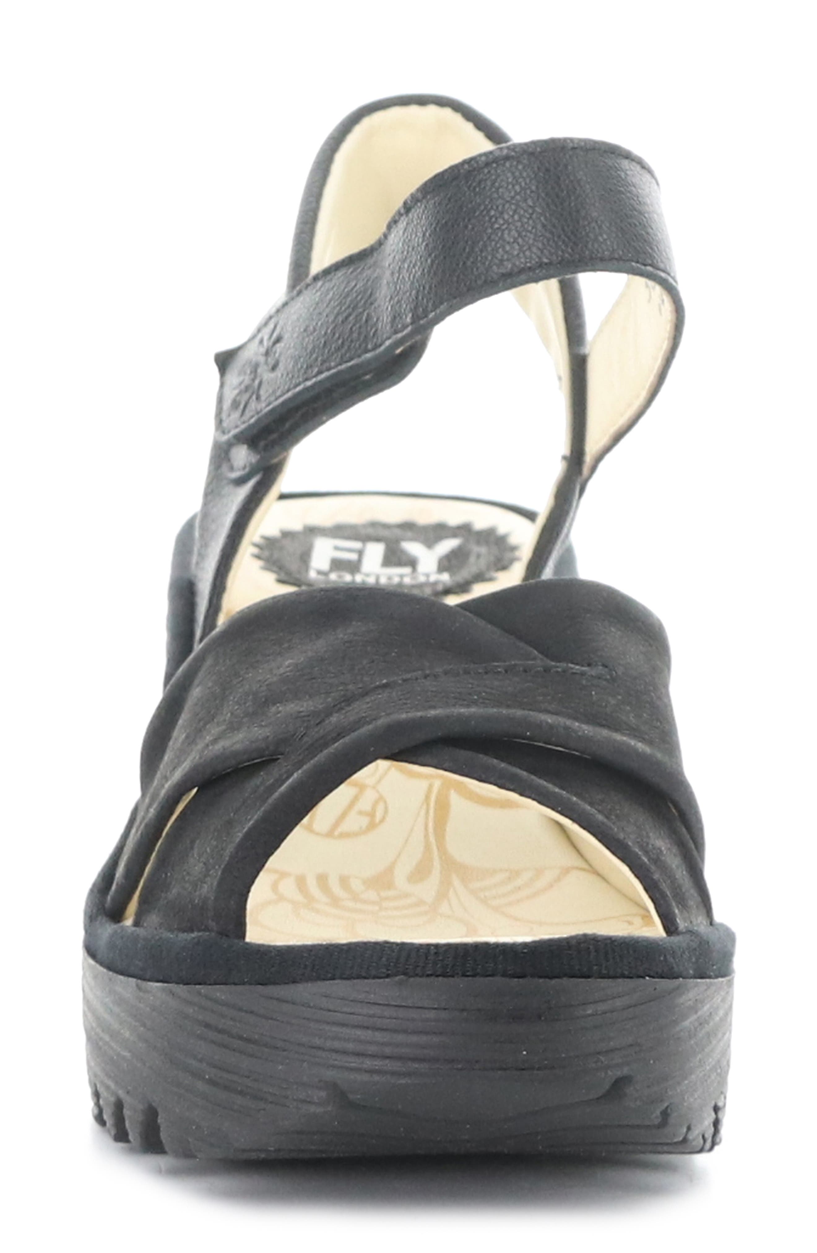 Fly London Yorg Ankle Strap Platform Wedge Sandal, Alternate, color, 