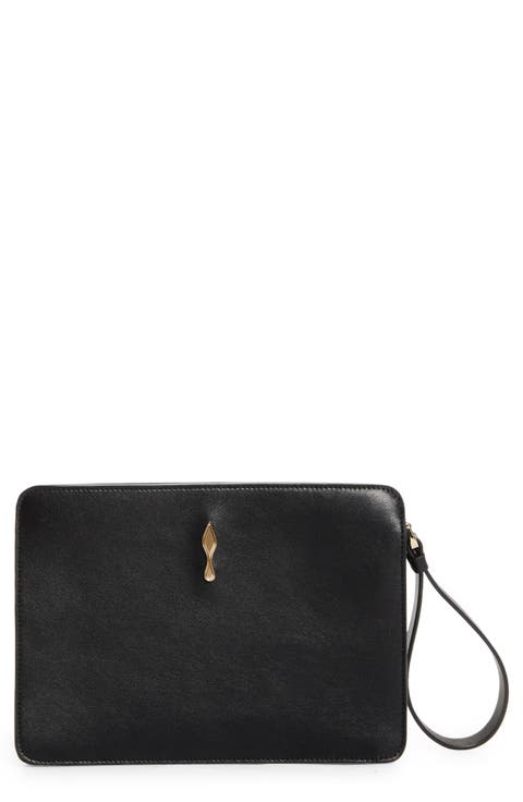 Small Bettina Leather Wristlet