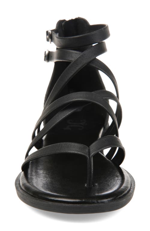 Shop Journee Collection Zailie Strappy Sandal In Black
