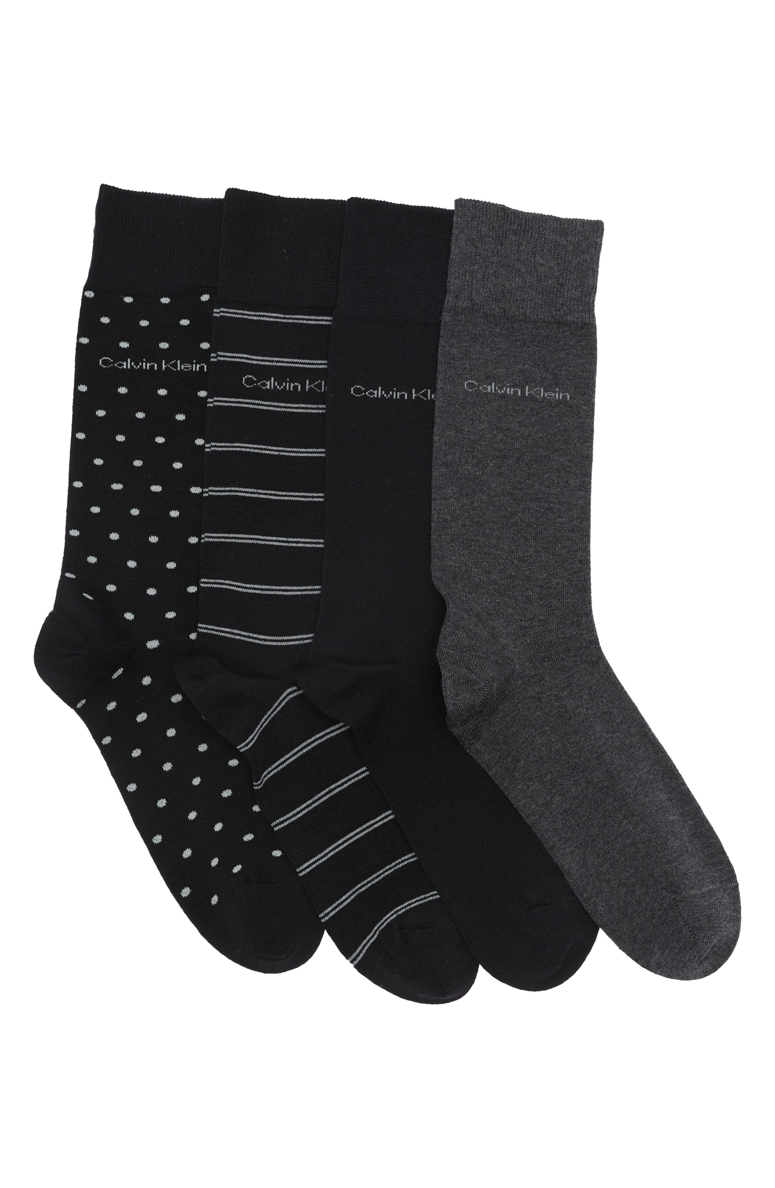 Calvin Klein 4-Pack Dress Crew Socks