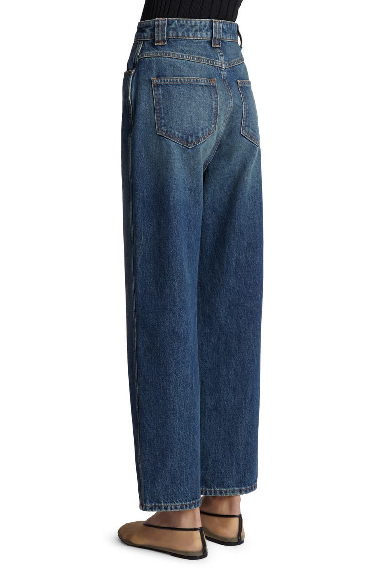 Khaite Shalbi High Waist Wide Leg Jeans, Alternate, color, 