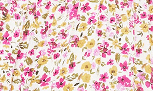 City Chic Floral Print Romper In Pink