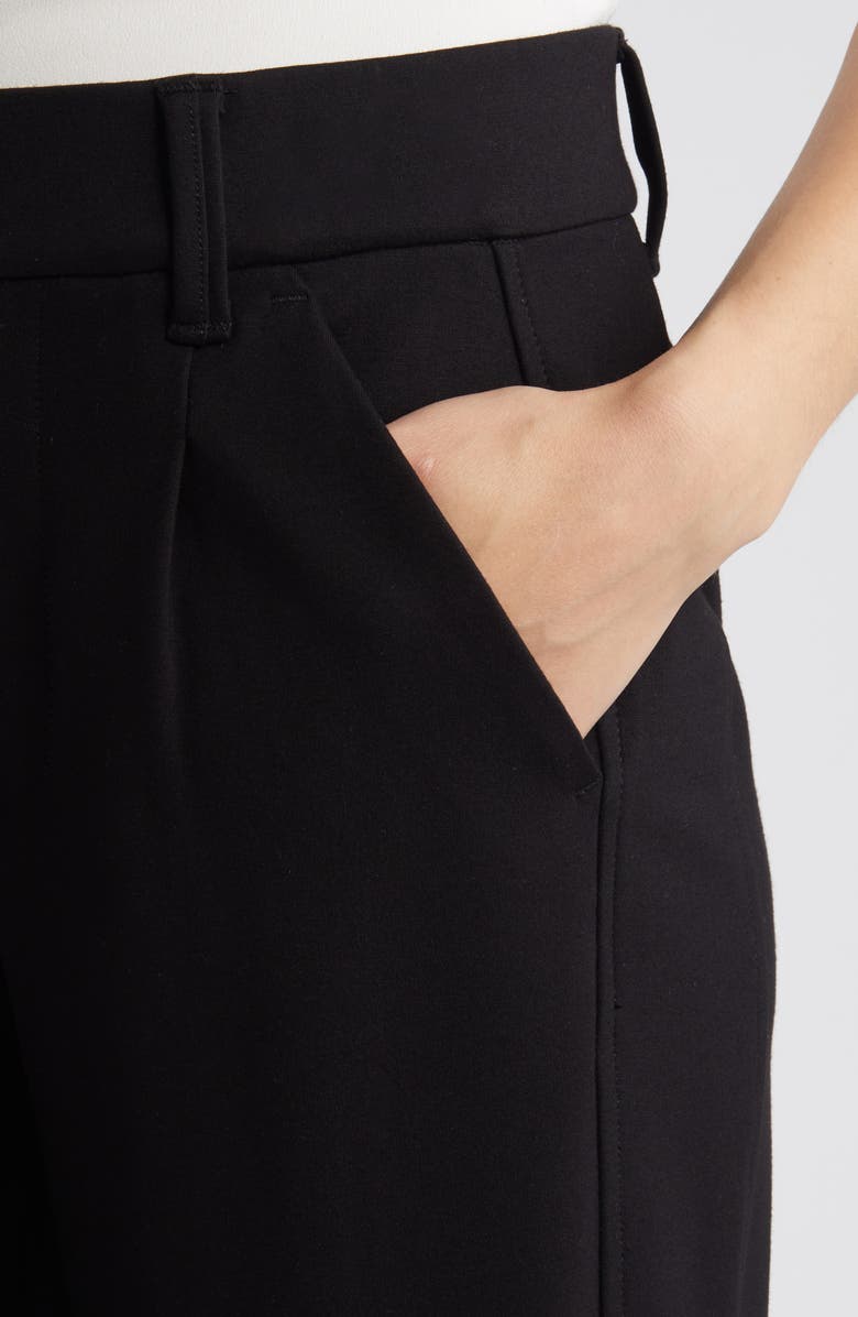 Wit & Wisdom 'Ab'Solution Skyrise Pleated Ankle Straight Leg Pants, Alternate, color, Black