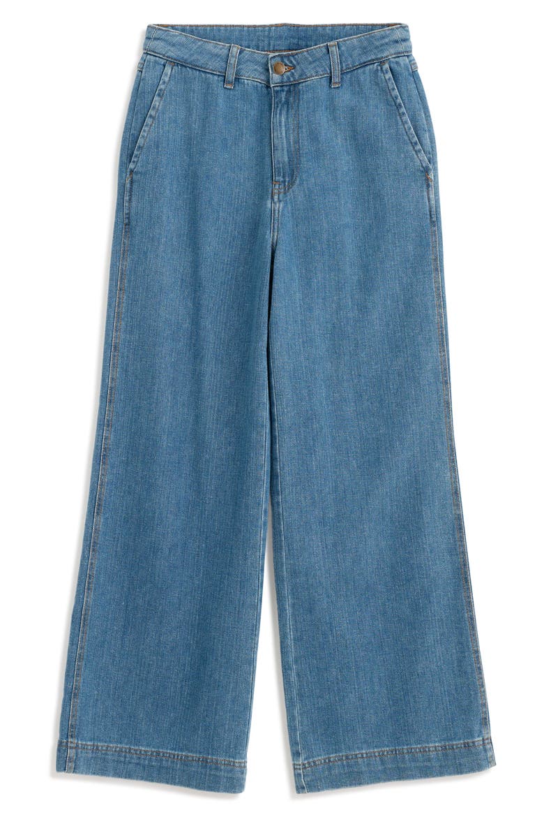 Sennen Cove Wide Leg Jeans, Alternate, color, MID WASH GRAIN