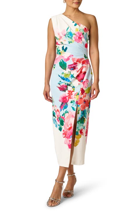 One-Shoulder Border Gown