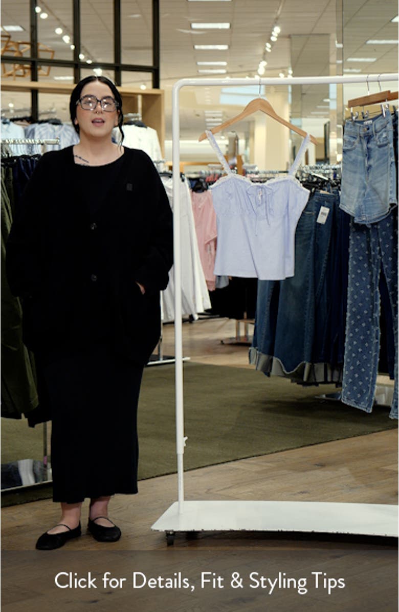 Sara Lace Trim Cotton Camisole, sales video thumbnail