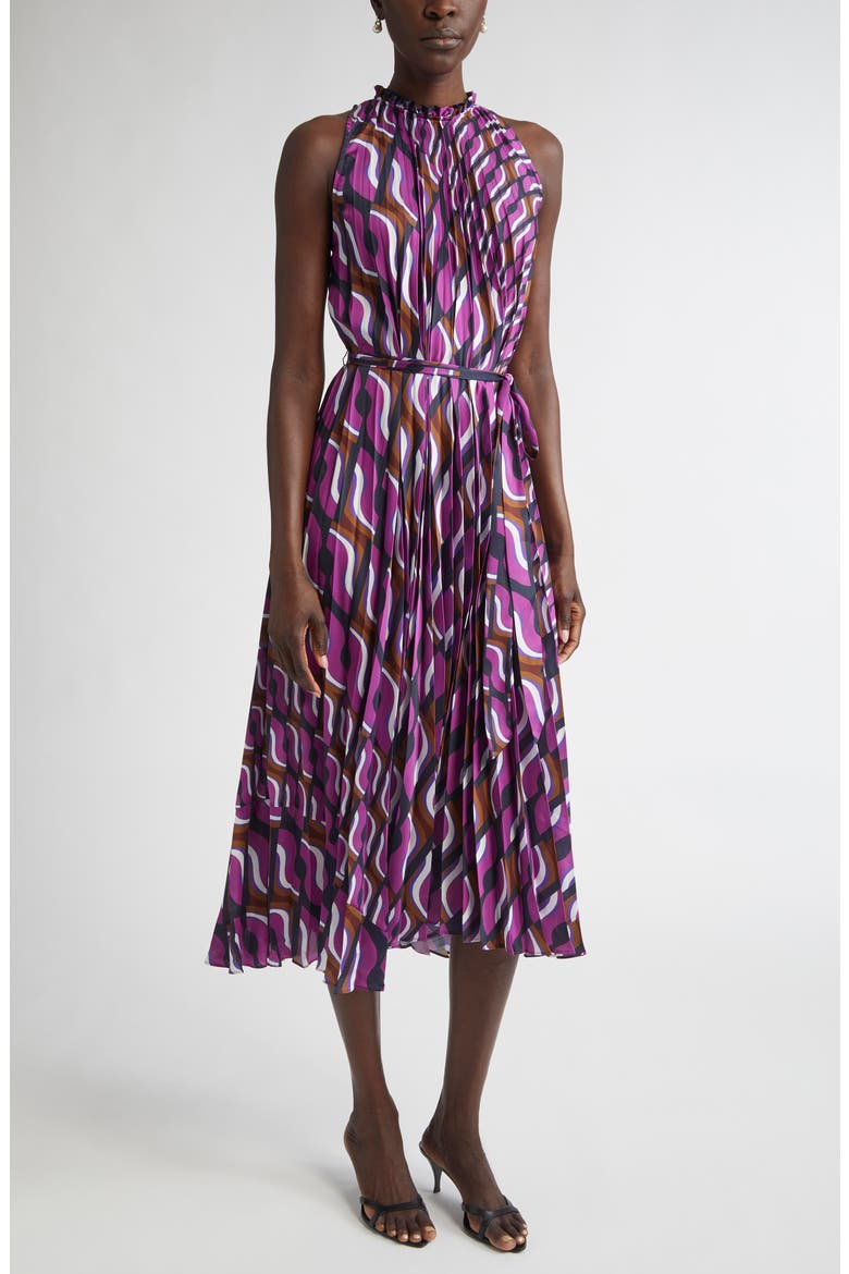 purple multi color dress Katie Purple Multicolor Print Dress SheLikesBVI.com