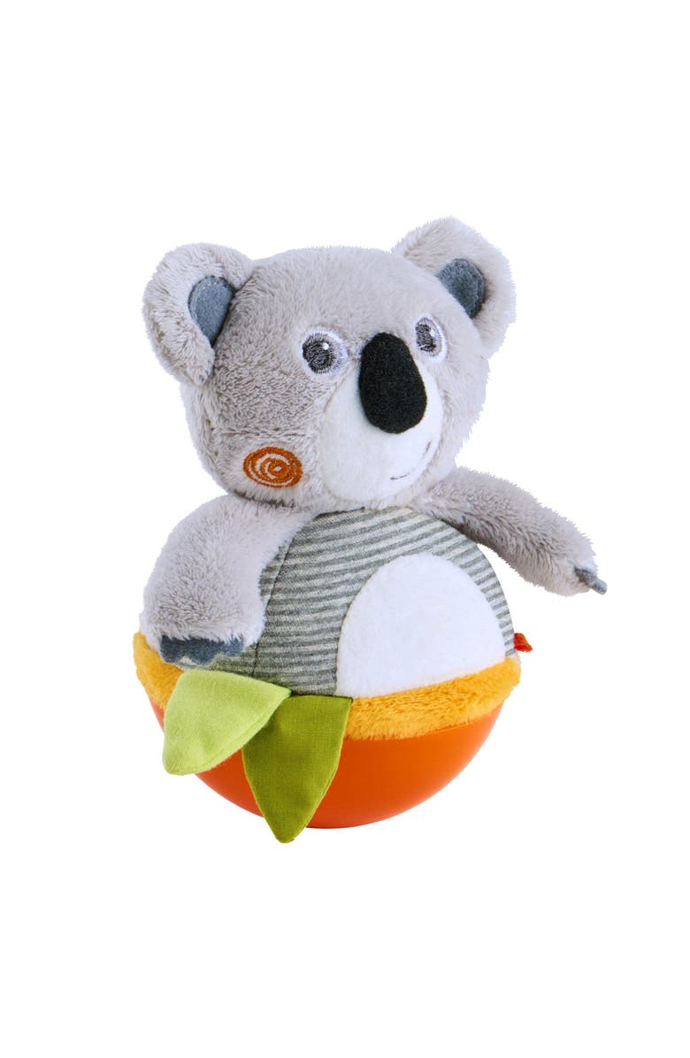 HABA Roly Poly Koala Wobbly Animal Chiming Baby Sensory Toys for Tummytime, Ideal Baby Toy for 6 Months+, Main, color, Multi