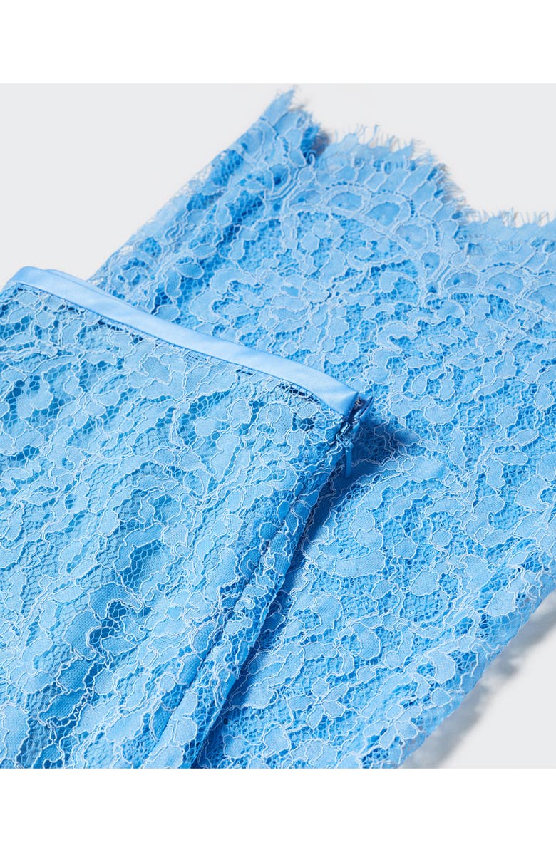 MANGO Guipure Lace Semisheer High Waist Palazzo Pants, Alternate, color, 