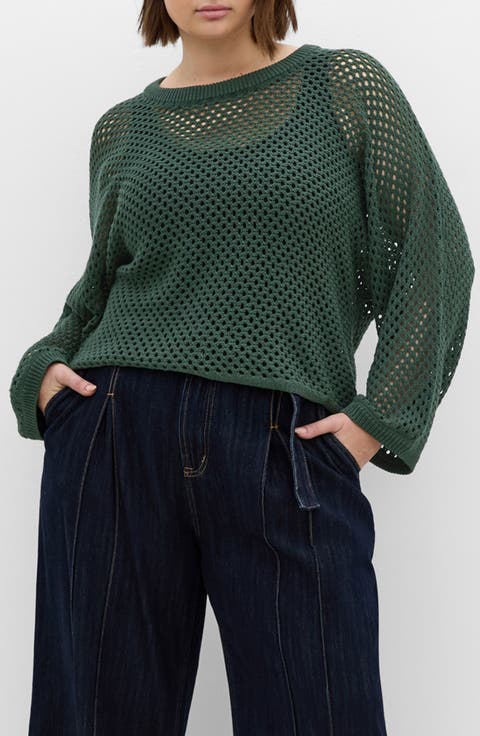 Open Stitch Sweater (Plus)