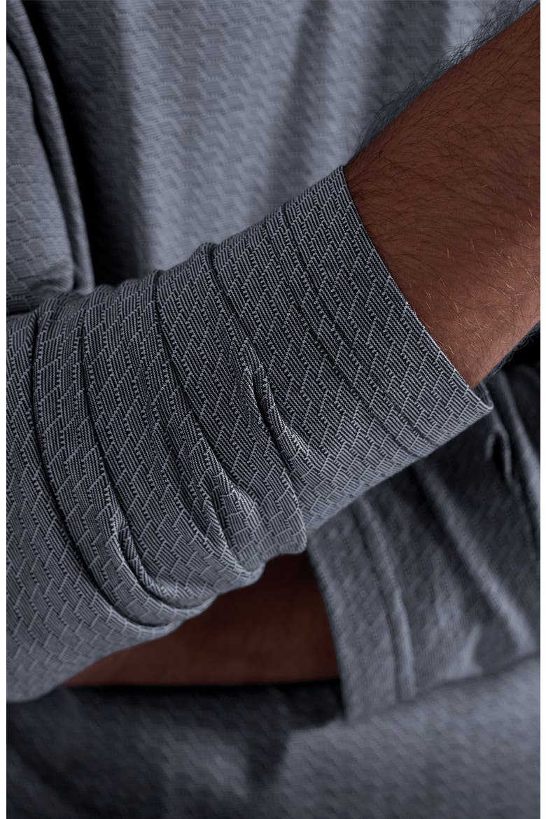 Mercerized Cotton Long Sleeve Polo, Alternate, color, NAVY
