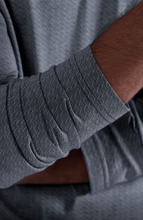 Bugatchi Mercerized Cotton Long Sleeve Polo In Blue