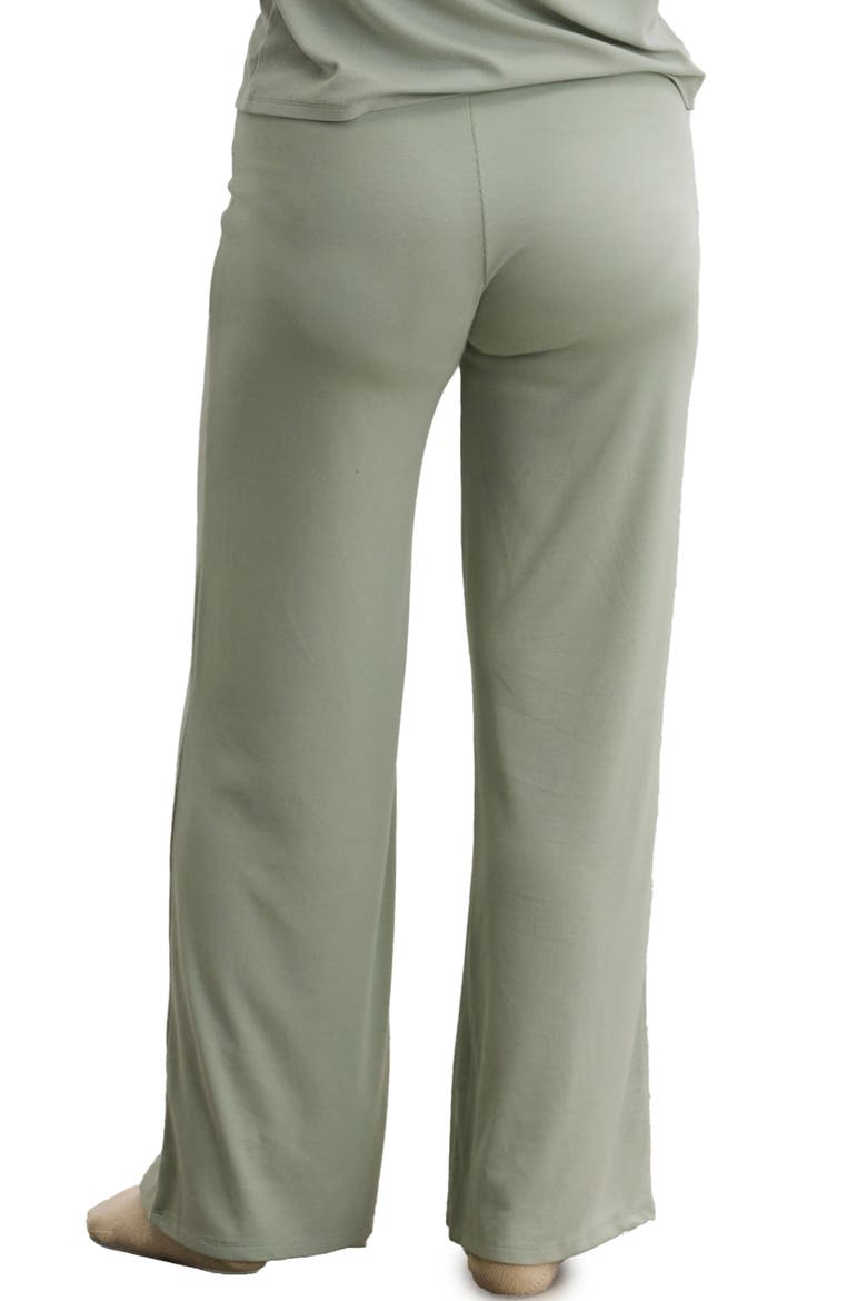 The Softest Rib Over Under Relaxed Pant, Alternate, color, Sage
