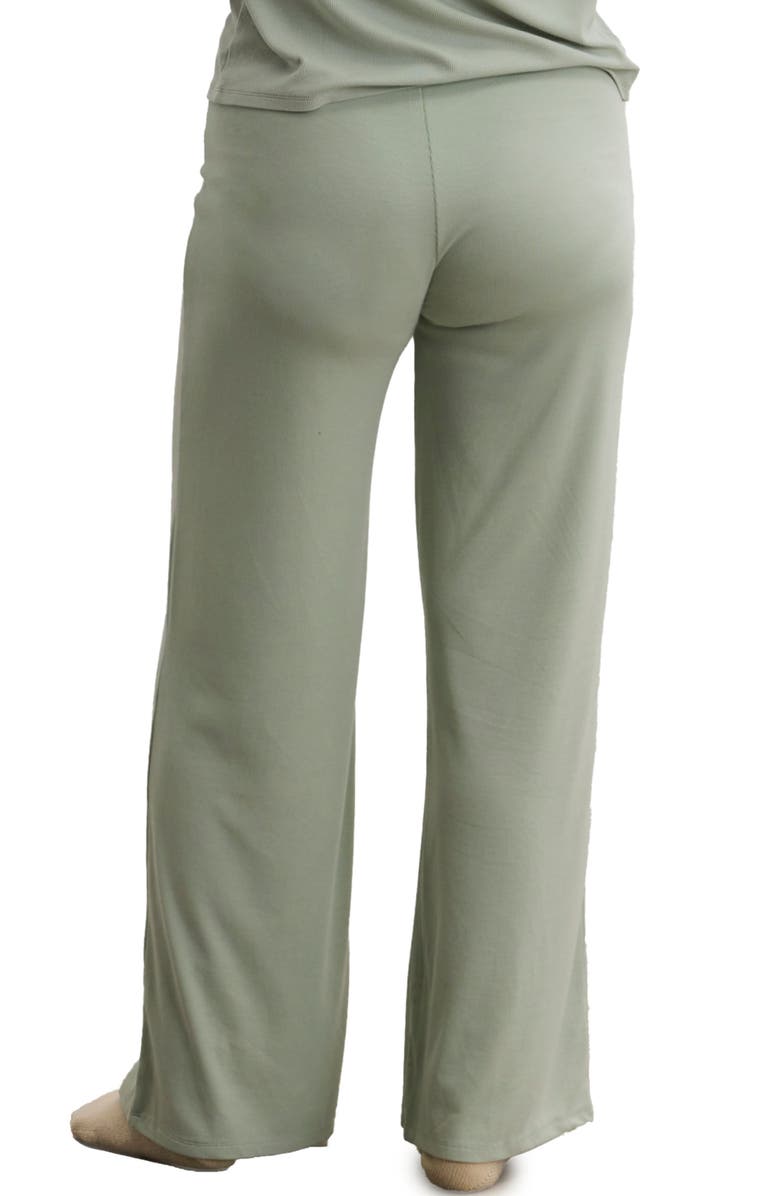 HATCH Collection The Softest Rib Over Under Relaxed Pant, Alternate, color, Sage