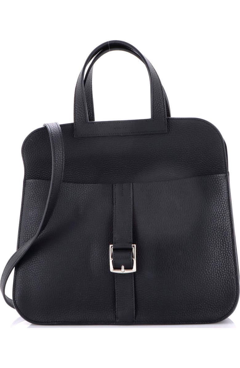 Pre-Owned Hermes Halzan Bag Clemence 31, Main, color, Noir