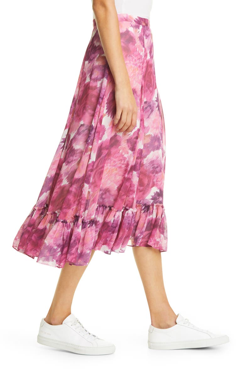 LoveShackFancy Lil Floral Silk Skirt, Alternate, color,