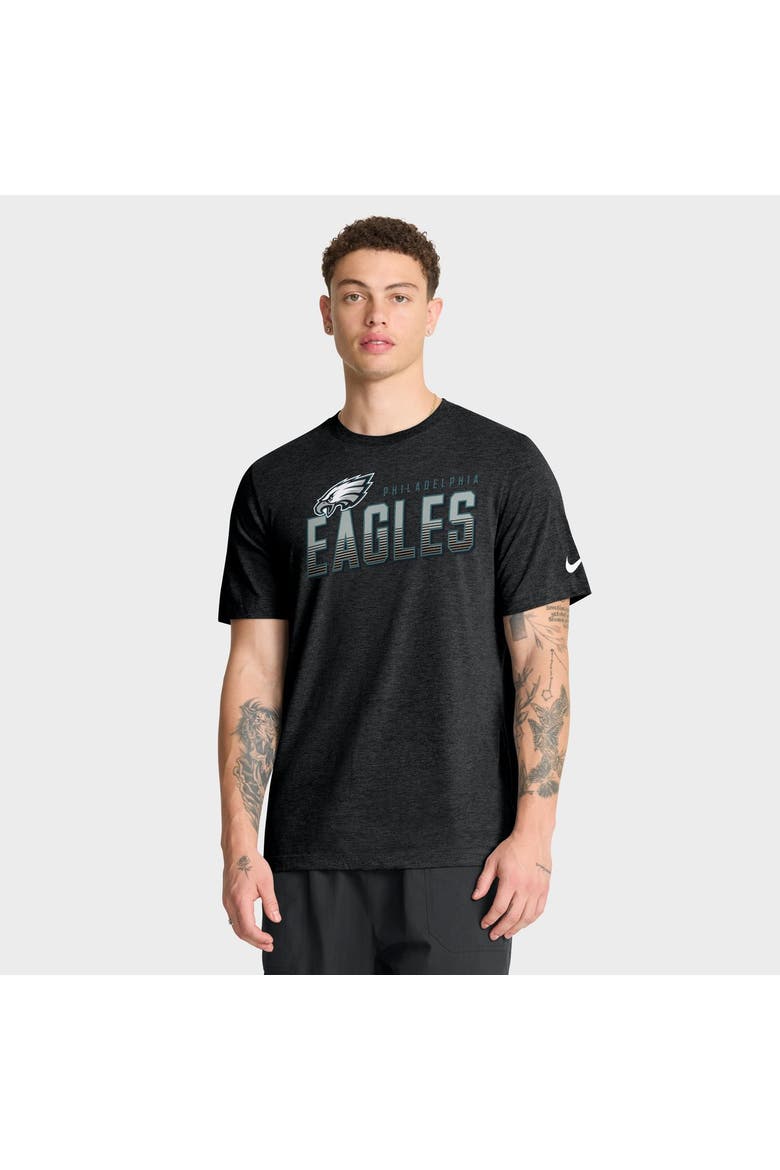 Men's Nike Heather Black Philadelphia Eagles Believe The Game Tri-Blend T-Shirt, Main, color, Heather Black