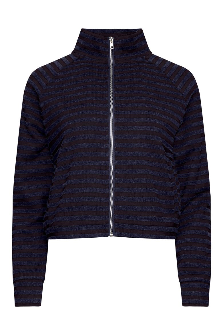 Bloom Knit Jacket, Alternate, color, FOREST STRIPE