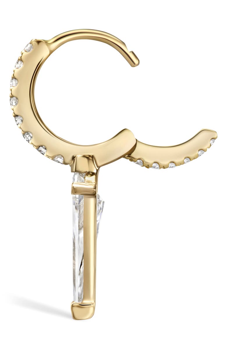 MARIA TASH Silhouette Diamond Short Spike Eternity Single Hoop Earring, Alternate, color, Yellow Gold