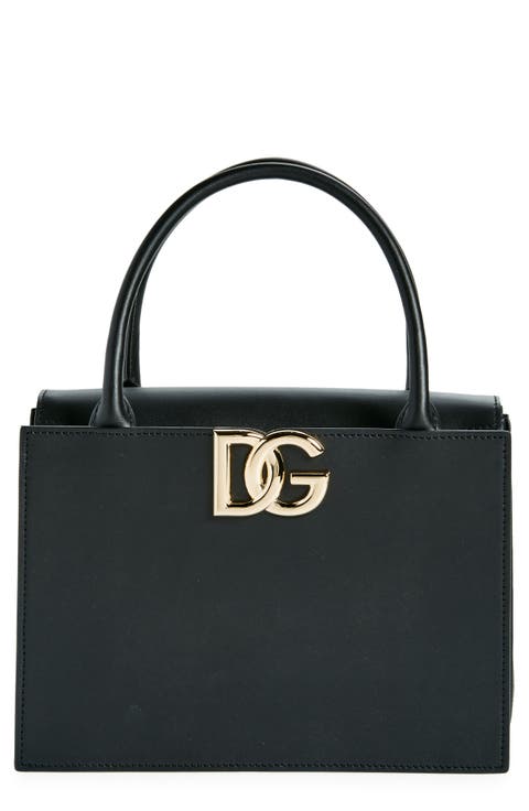 3.5 Logo Leather Top Handle Bag