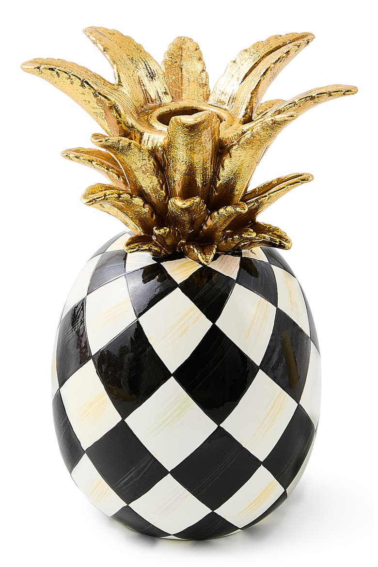 Marquee Pineapple Sculpture, Main, color, BLACK