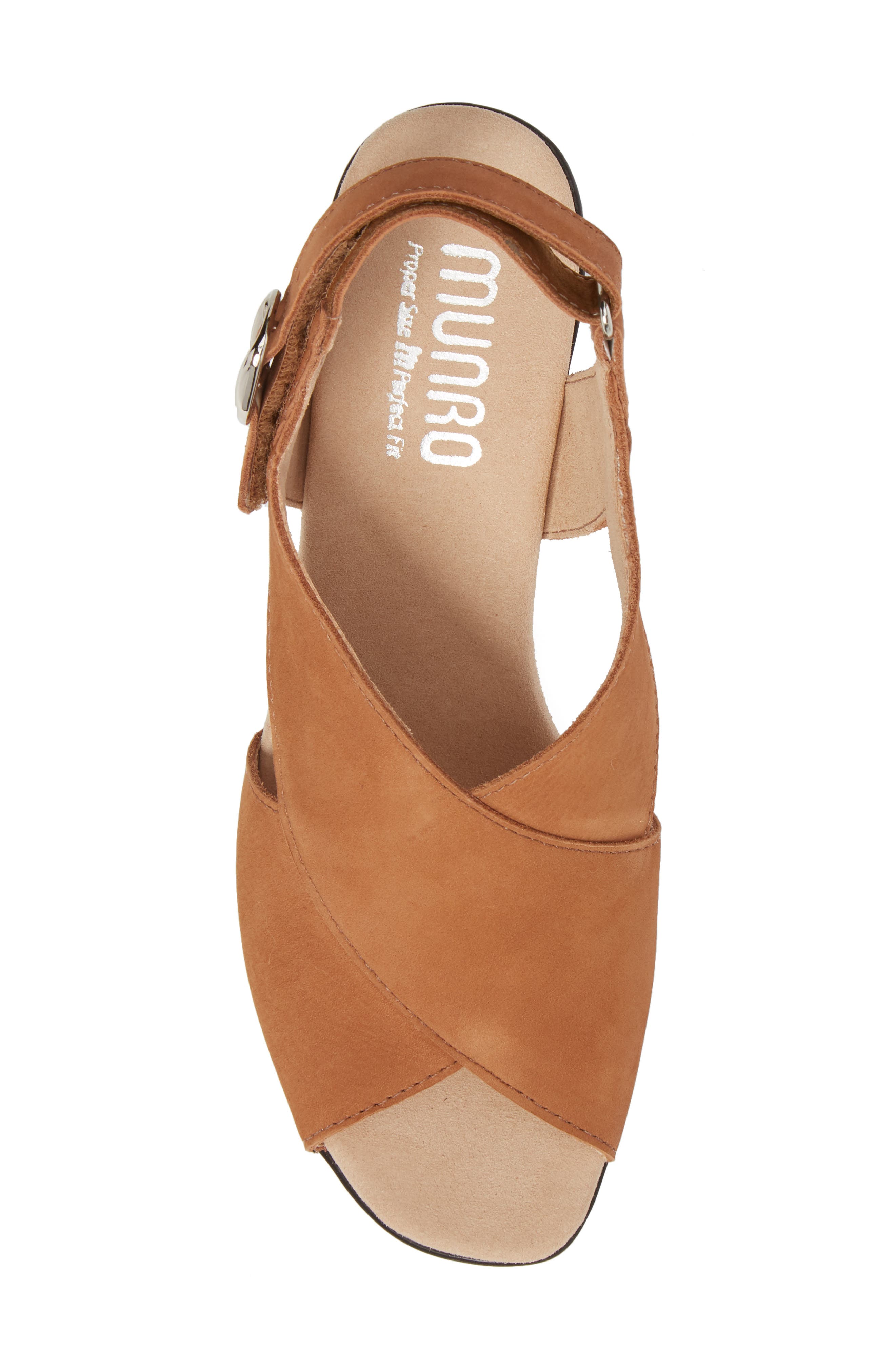 Laine Block Heel Sandal - Multiple Widths Available, Alternate, color, BROWN NUBUCK LEATHER
